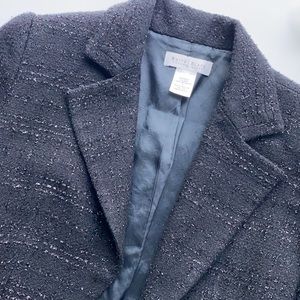 White House Black Market Black Metallic Blazer